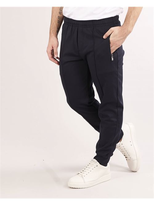 Jogger trousers in Roma stitch fabric Emporio Armani EMPORIO ARMANI | Trousers | 8N1P721JBTZ89